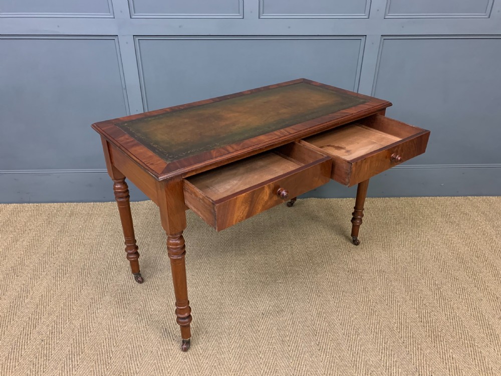 Victorian Mahogany Writing Table by Jas Shoolbred View XIII