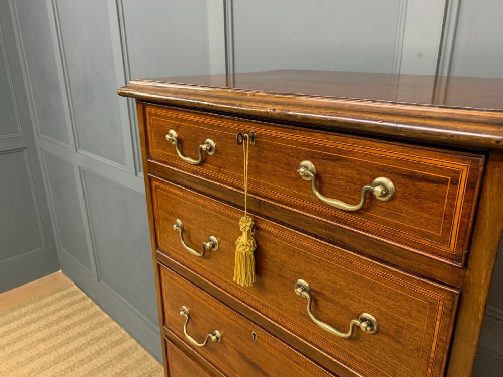 Edwardian Inlaid Mahogany Pillar Chest View III