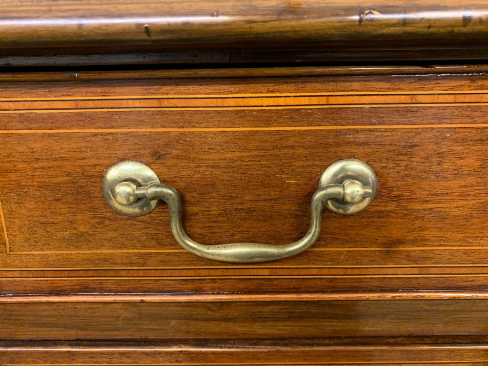 Edwardian Inlaid Mahogany Pillar Chest View IV