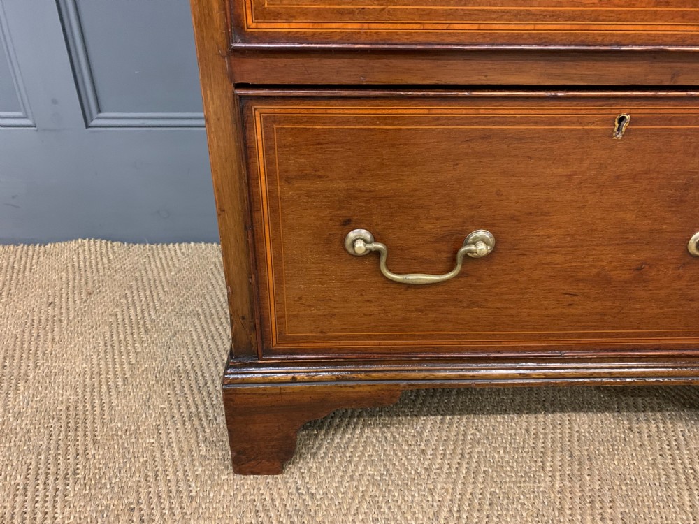Edwardian Inlaid Mahogany Pillar Chest View V