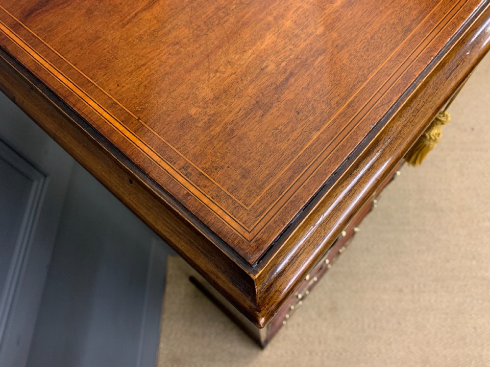 Edwardian Inlaid Mahogany Pillar Chest View XI