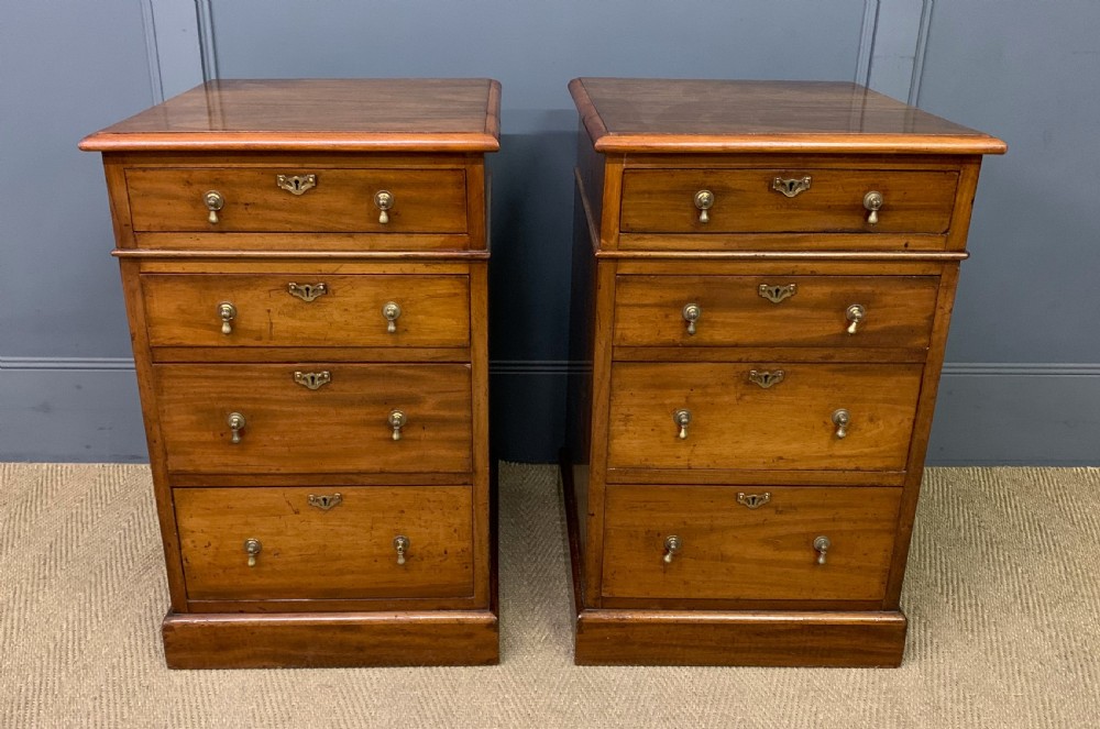 Pair of Large Victorian Mahogany Bedside Chests
