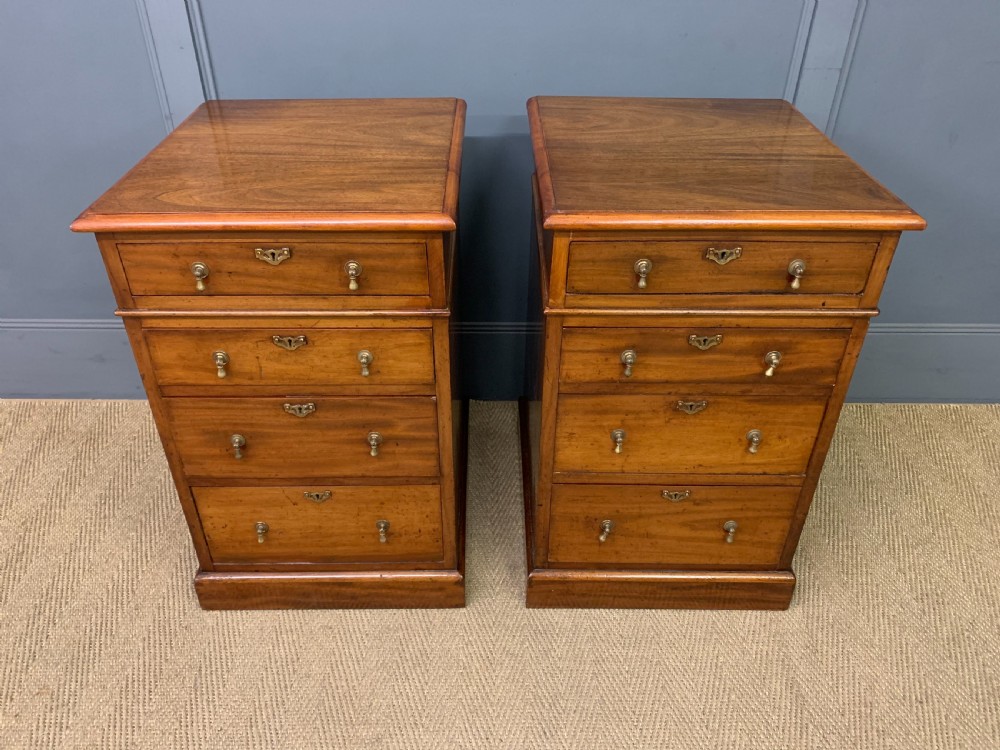 Pair of Large Victorian Mahogany Bedside Chests View II