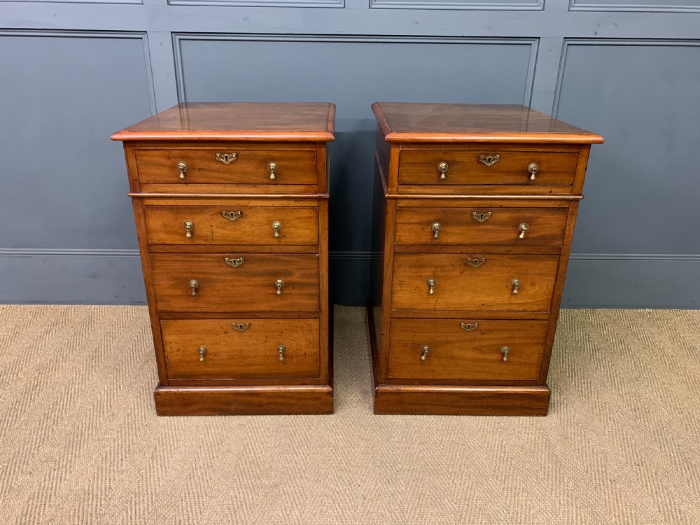 Pair of Large Victorian Mahogany Bedside Chests View III