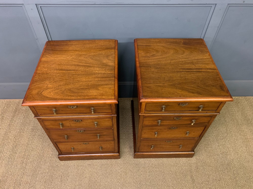 Pair of Large Victorian Mahogany Bedside Chests View IV