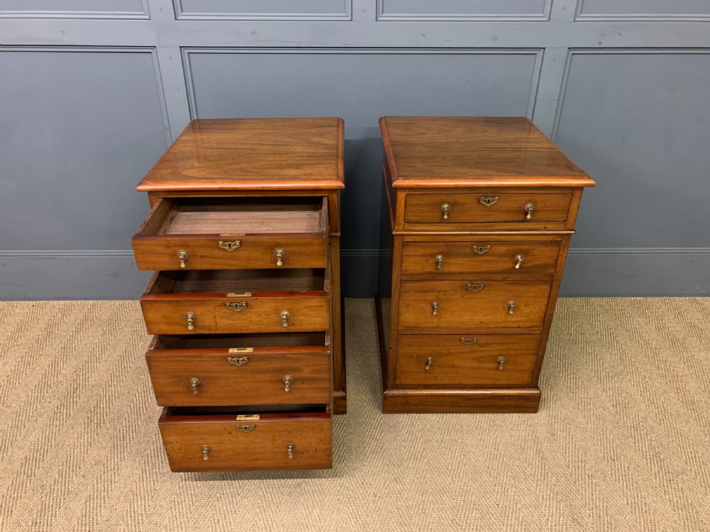 Pair of Large Victorian Mahogany Bedside Chests View V