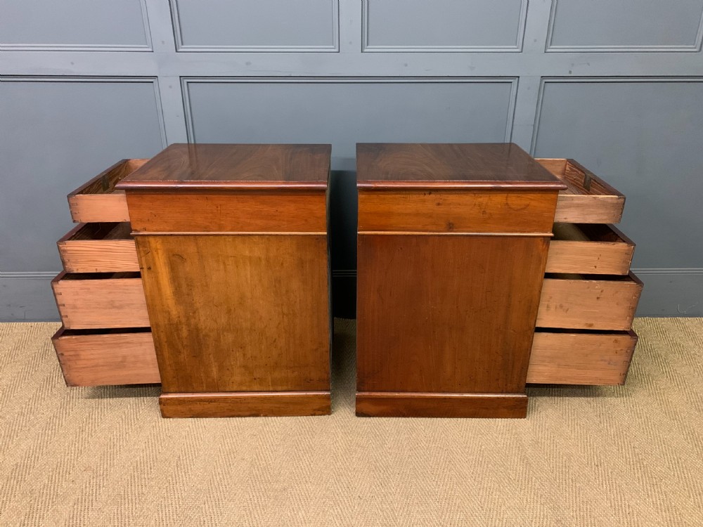 Pair of Large Victorian Mahogany Bedside Chests View VII