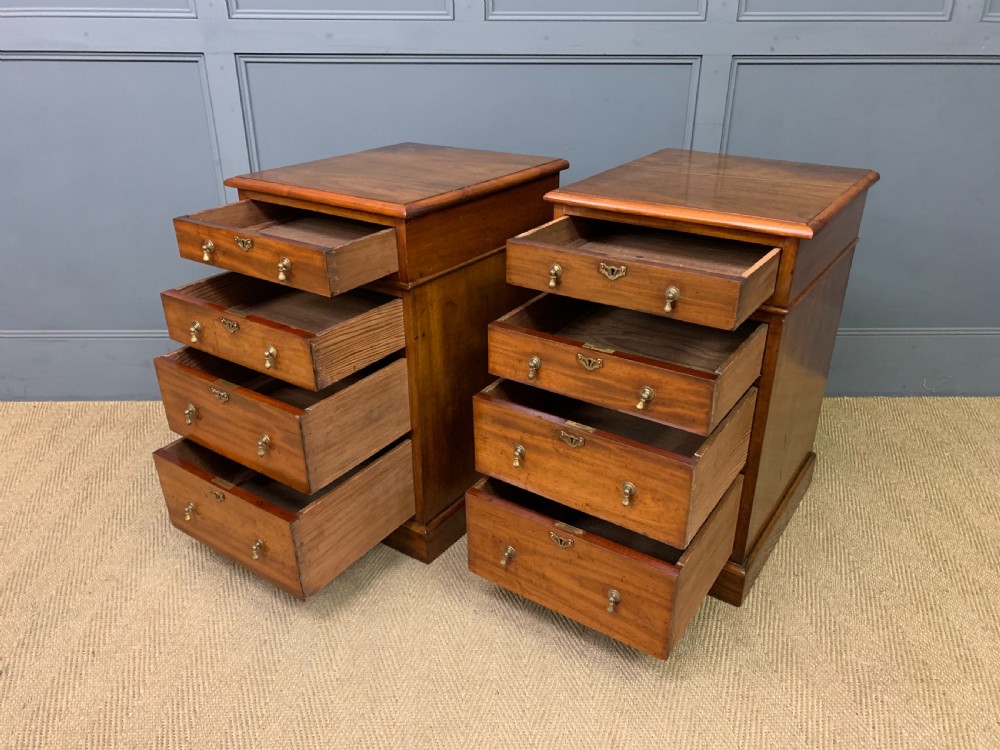 Pair of Large Victorian Mahogany Bedside Chests View VIII