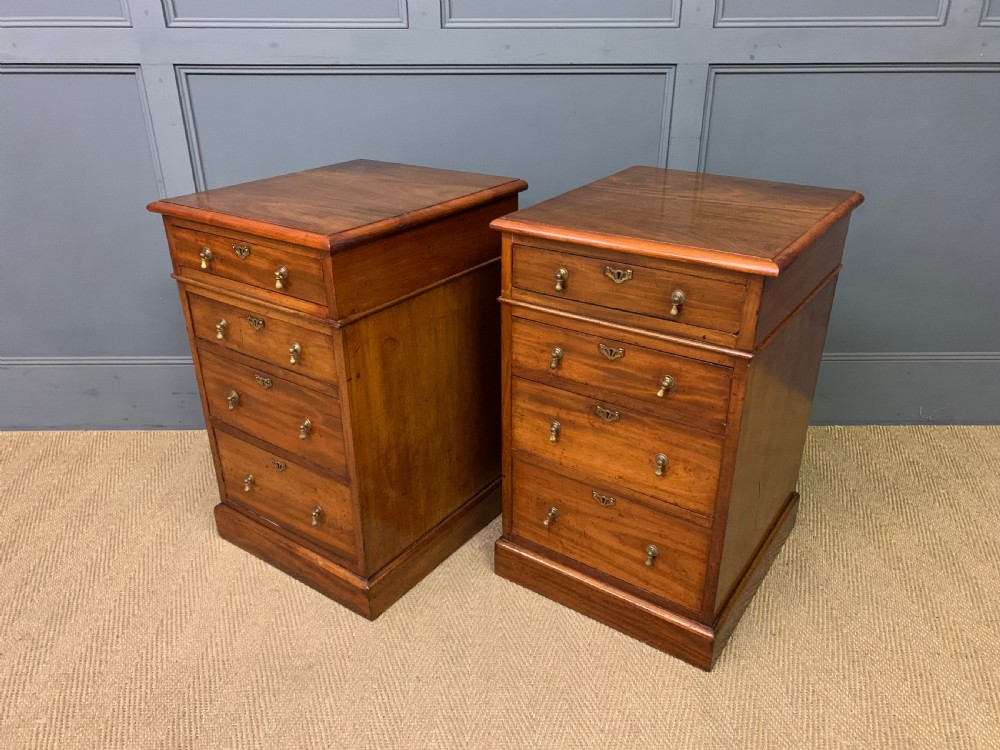 Pair of Large Victorian Mahogany Bedside Chests View IX