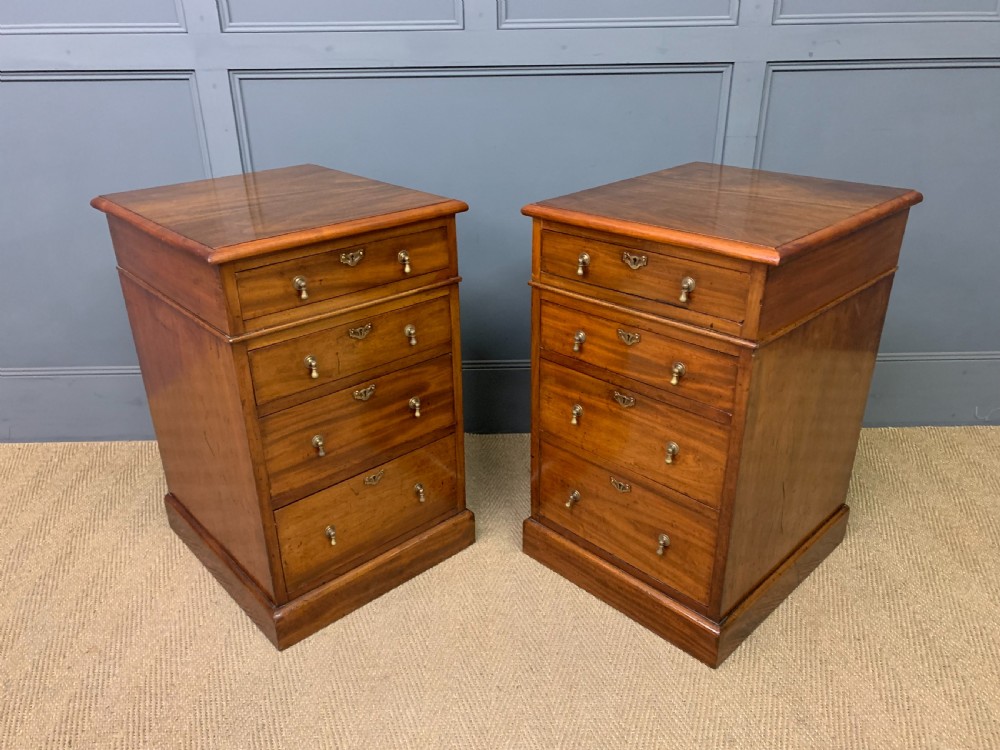 Pair of Large Victorian Mahogany Bedside Chests View X