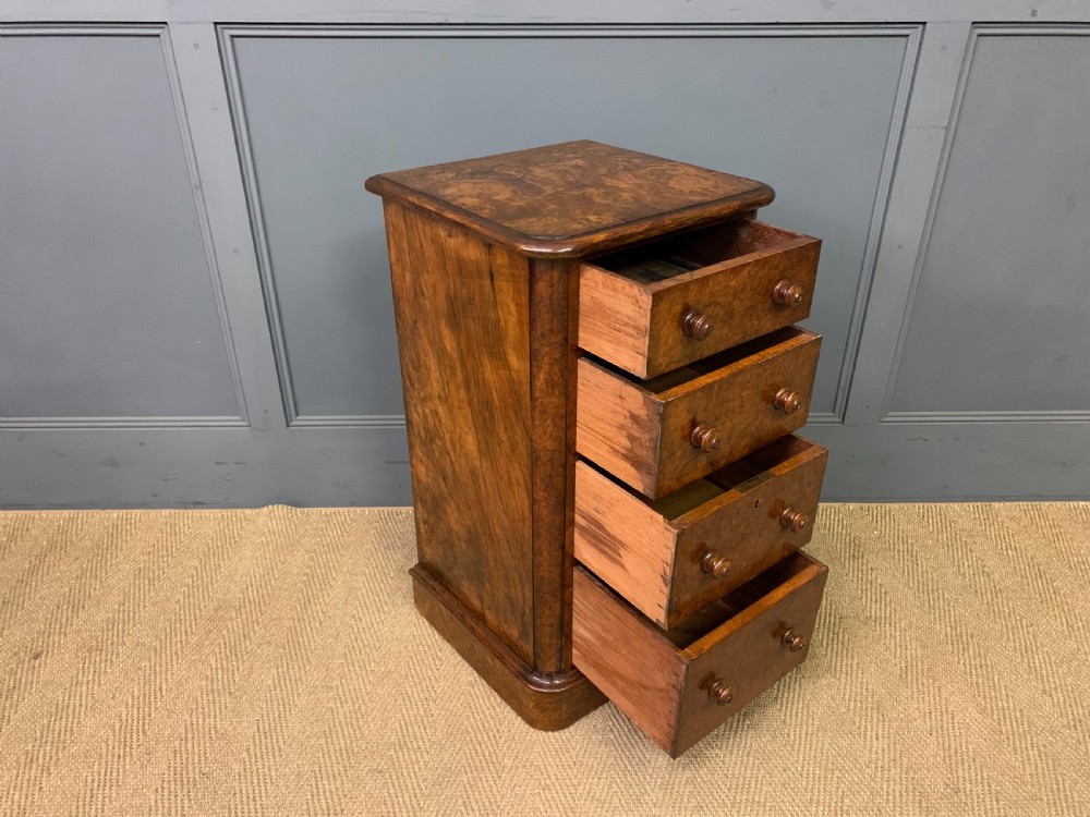 Pair of Victorian Burr Walnut Bedside Chests View XV