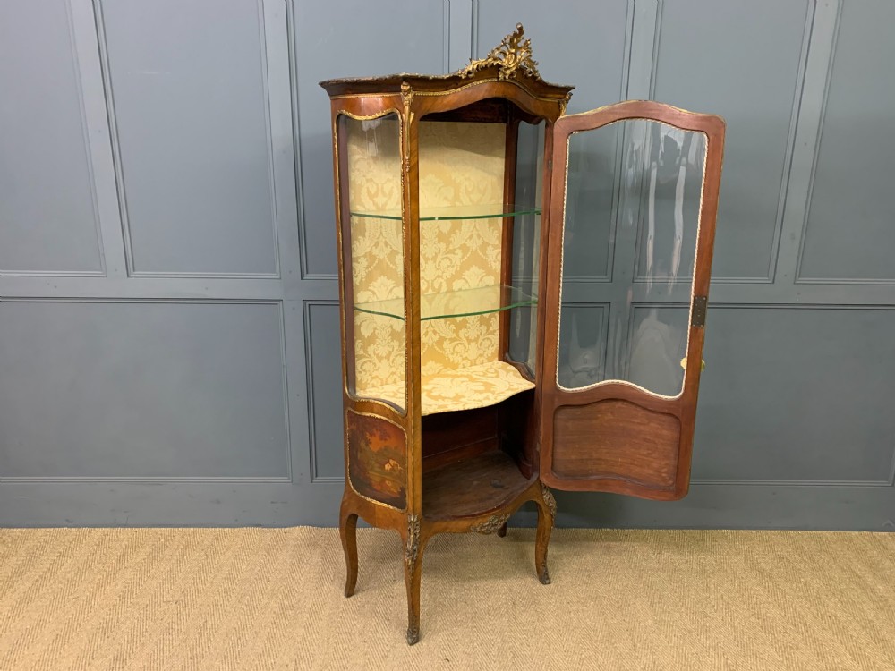 Vernis Martin Decorated French Kingwood Vitrine View XI