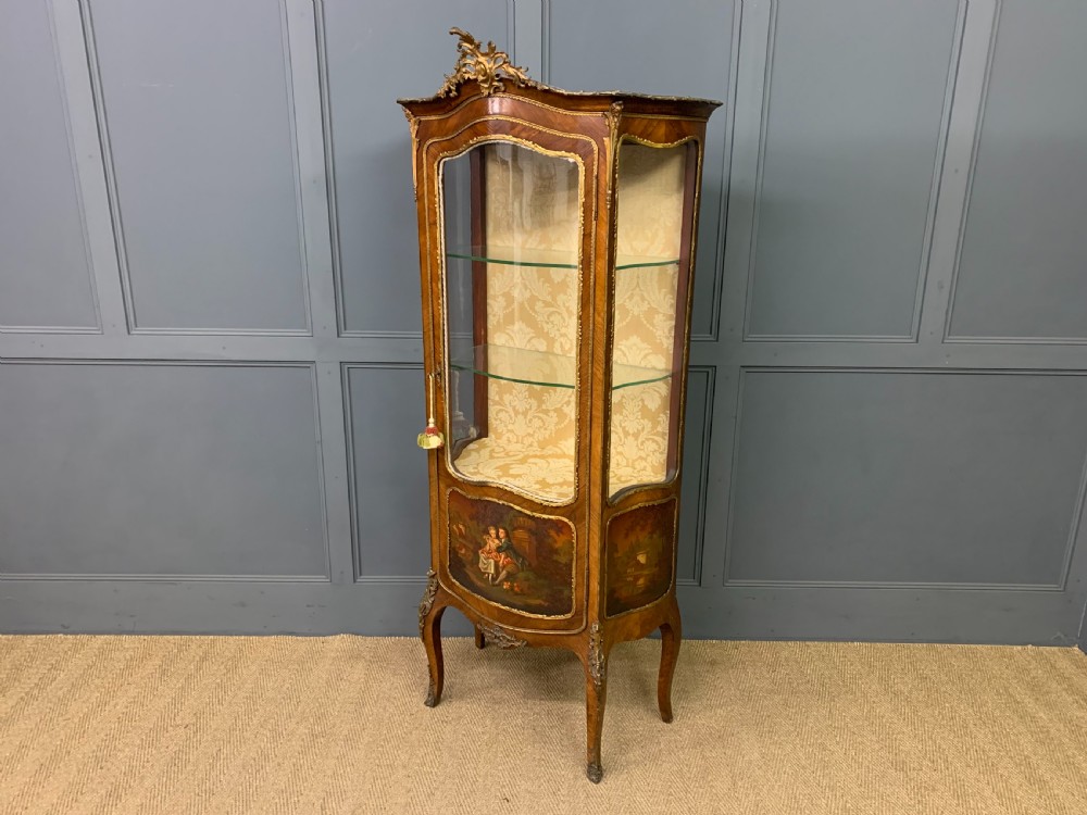 Vernis Martin Decorated French Kingwood Vitrine View XII