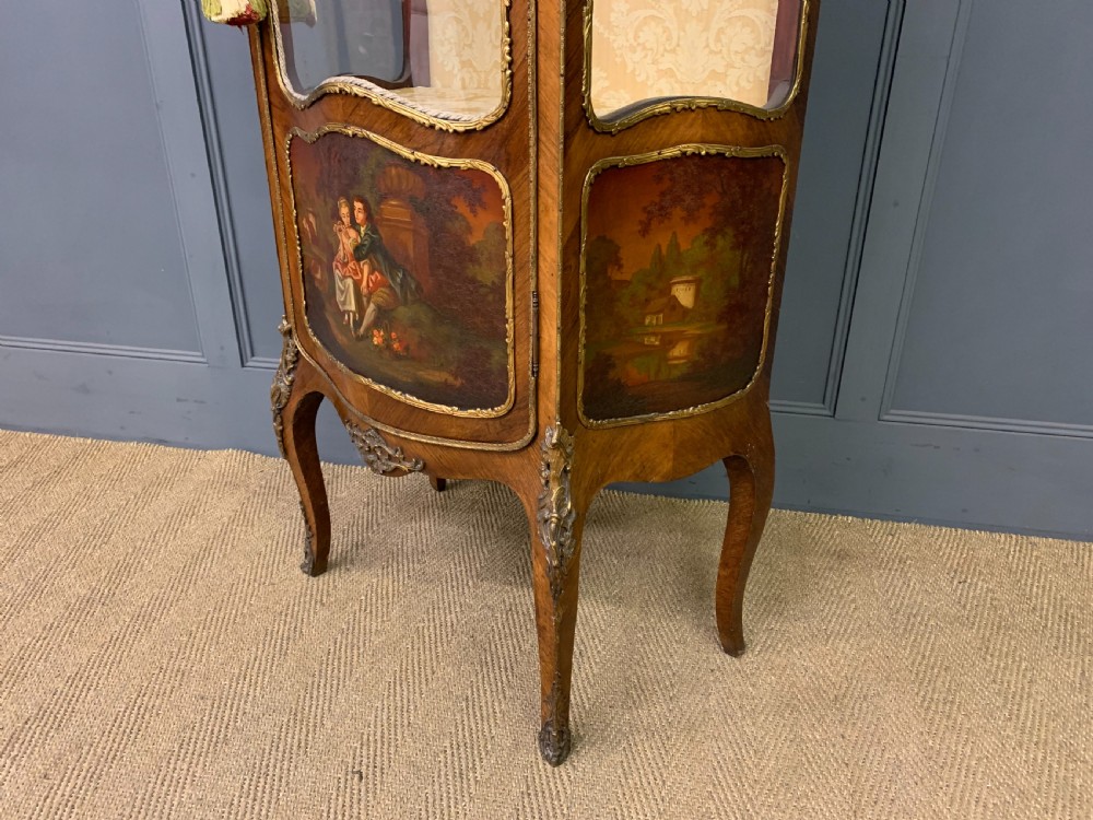 Vernis Martin Decorated French Kingwood Vitrine View XIII