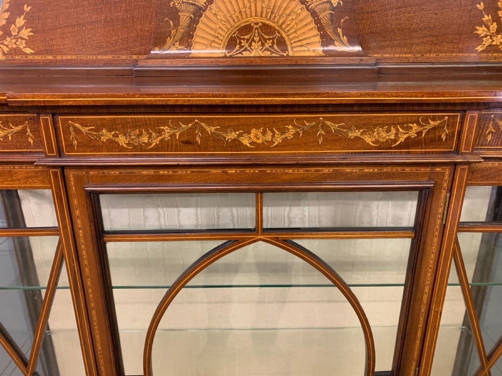 Inlaid Mahogany Display Cabinet by Maple & Co. View V