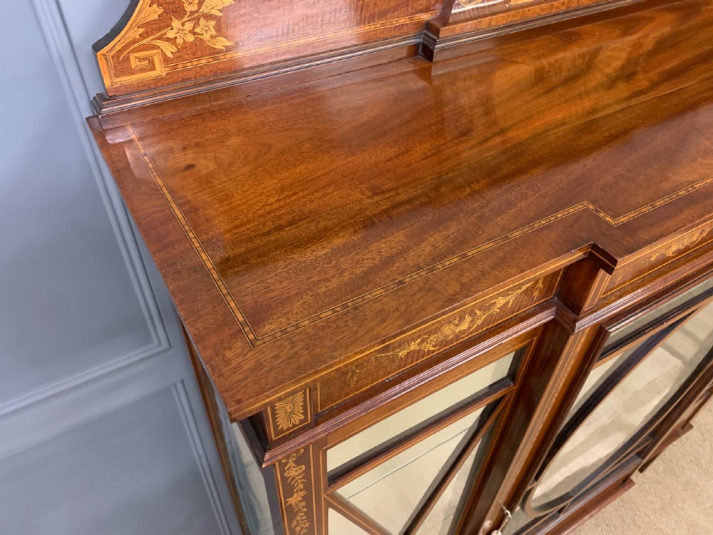 Inlaid Mahogany Display Cabinet by Maple & Co. View IX