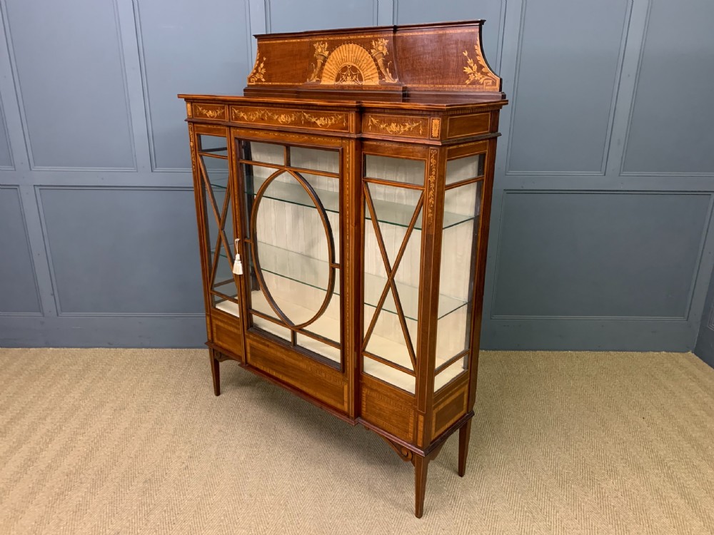 Inlaid Mahogany Display Cabinet by Maple & Co. View XIX