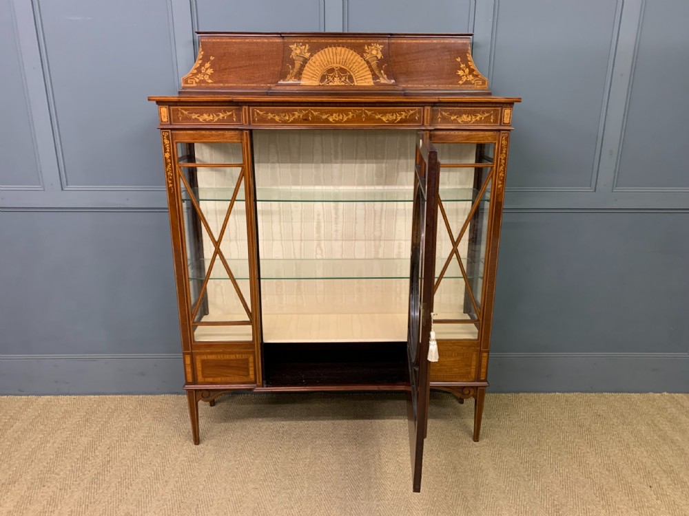 Inlaid Mahogany Display Cabinet by Maple & Co. View XX