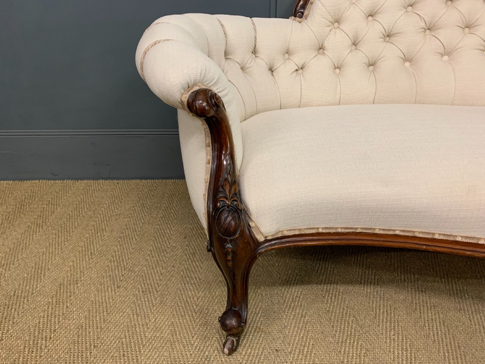 Victorian Walnut Settee View III