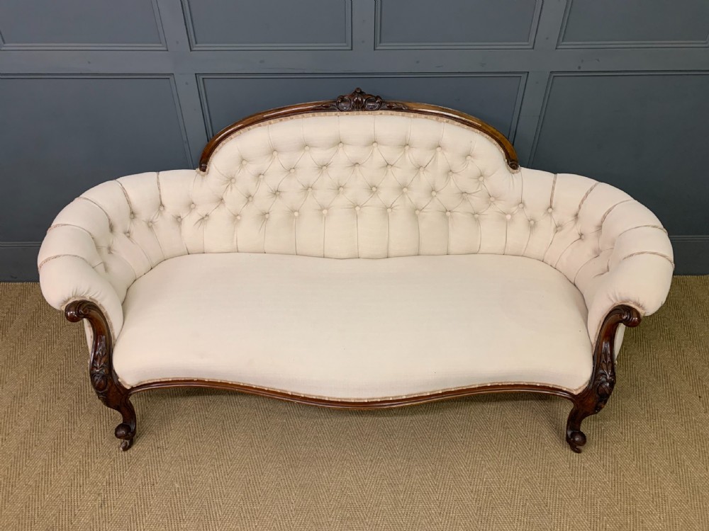 Victorian Walnut Settee View IV