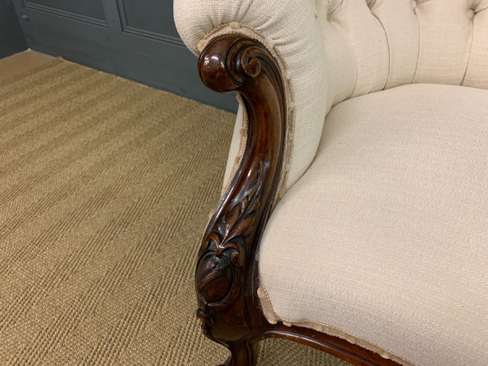 Victorian Walnut Settee View V