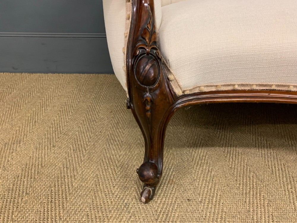 Victorian Walnut Settee View VI