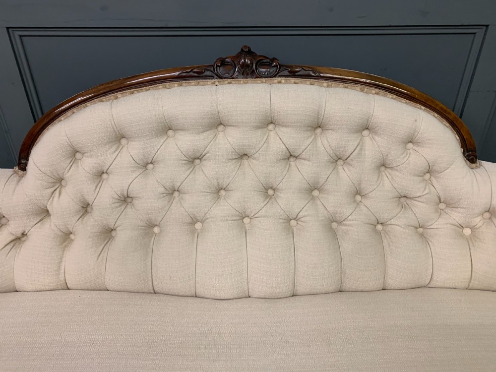 Victorian Walnut Settee View VII