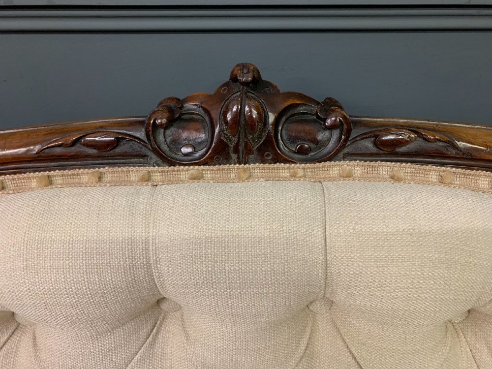Victorian Walnut Settee View VIII