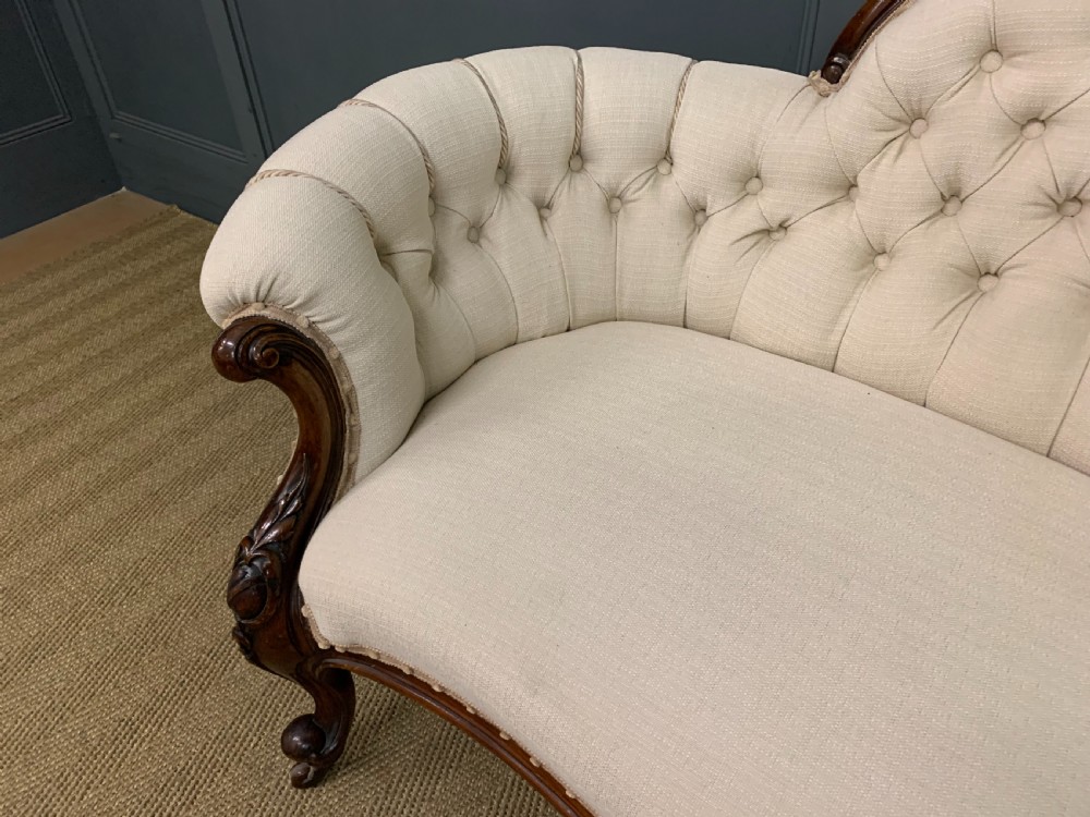 Victorian Walnut Settee View IX