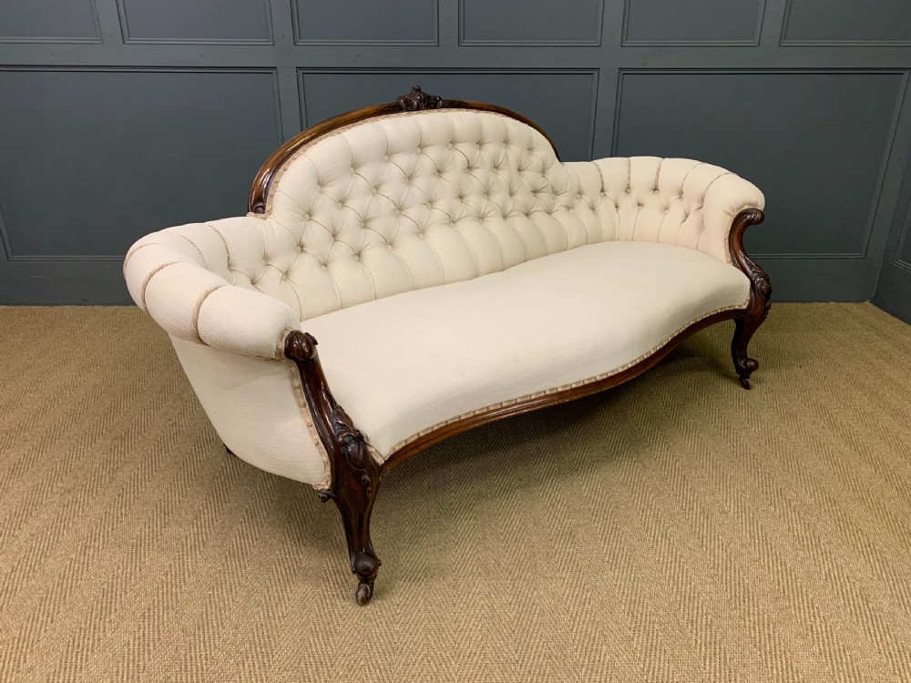 Victorian Walnut Settee View XI