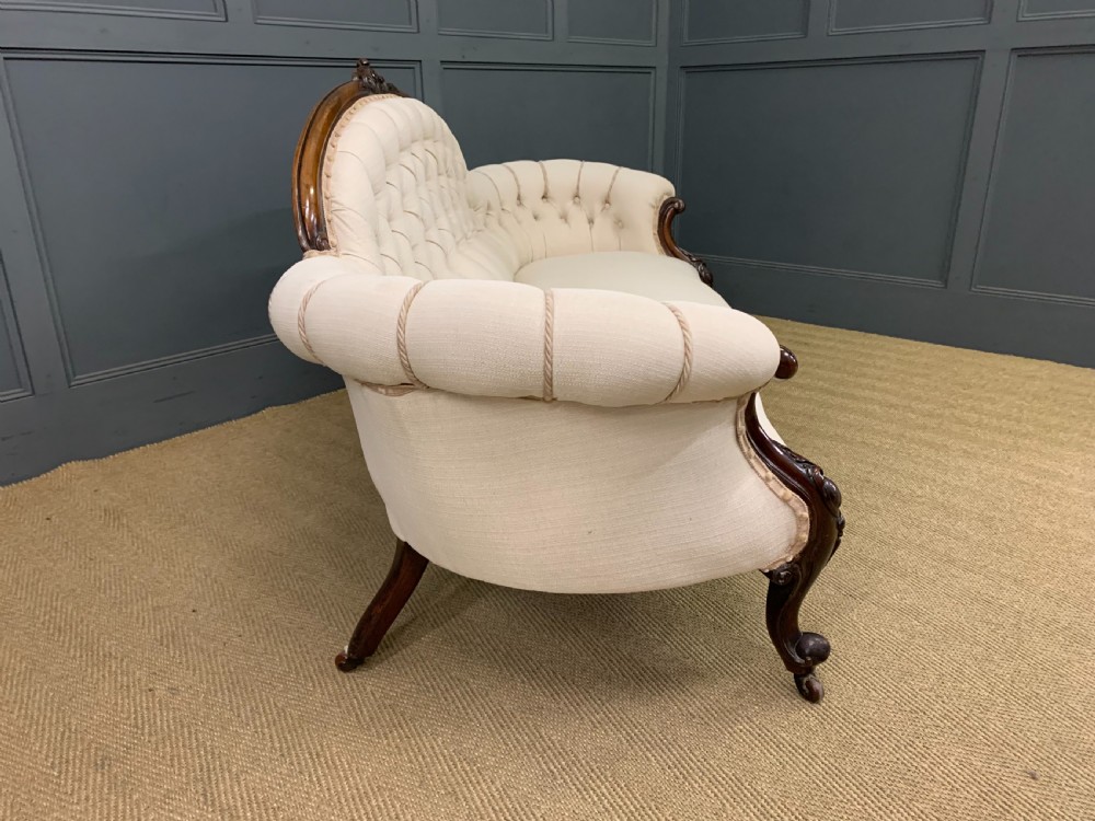 Victorian Walnut Settee View XII