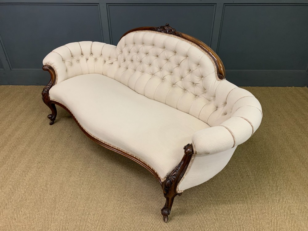 Victorian Walnut Settee View XIII