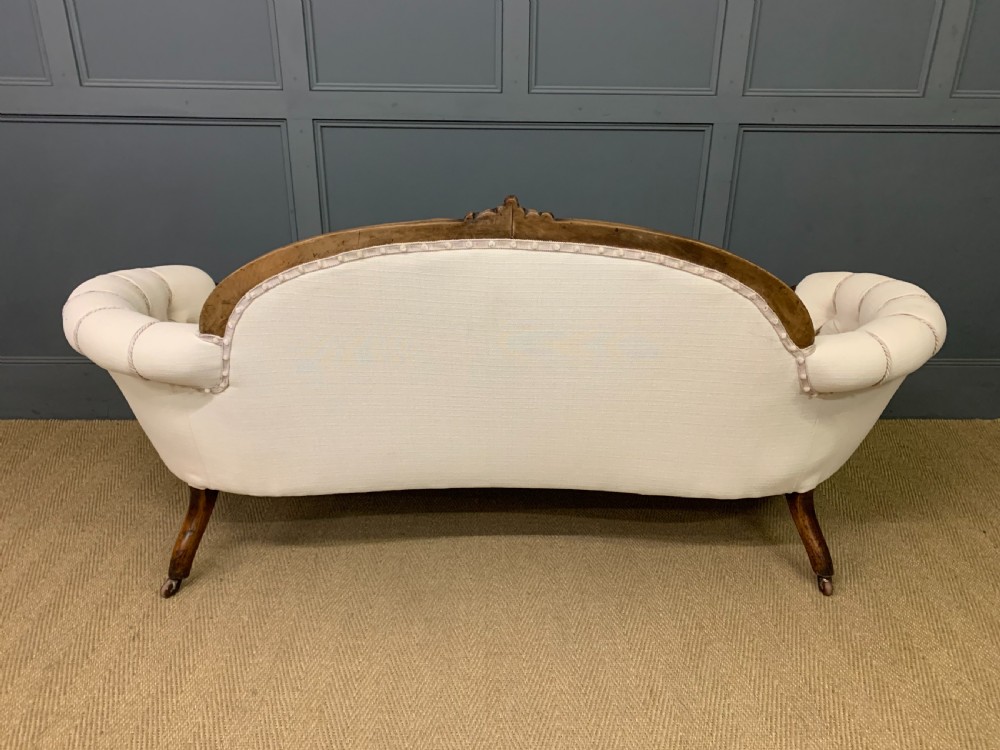 Victorian Walnut Settee View XIV