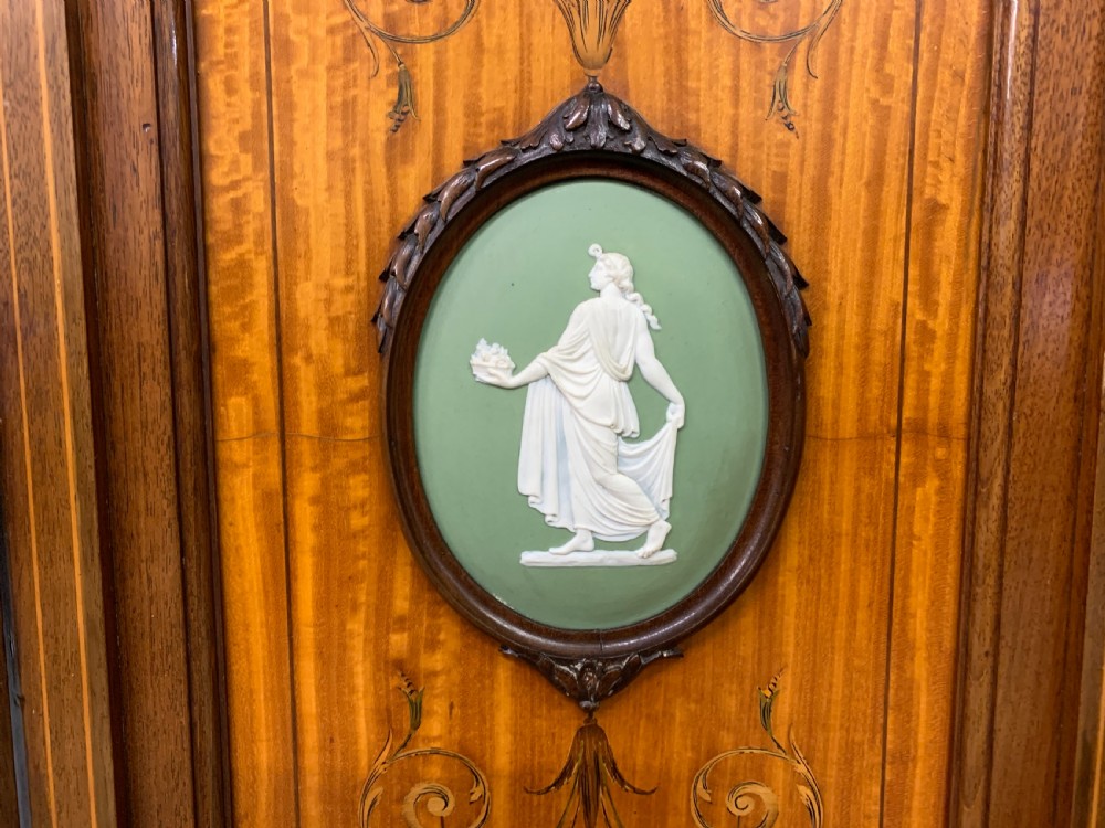Inlaid Satinwood and Mahogany Display Cabinet View V