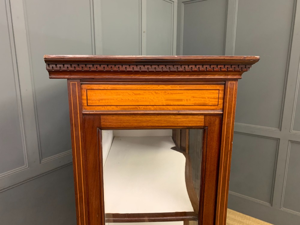 Inlaid Satinwood and Mahogany Display Cabinet View XI