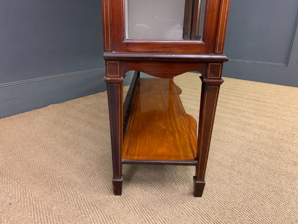 Inlaid Satinwood and Mahogany Display Cabinet View XII