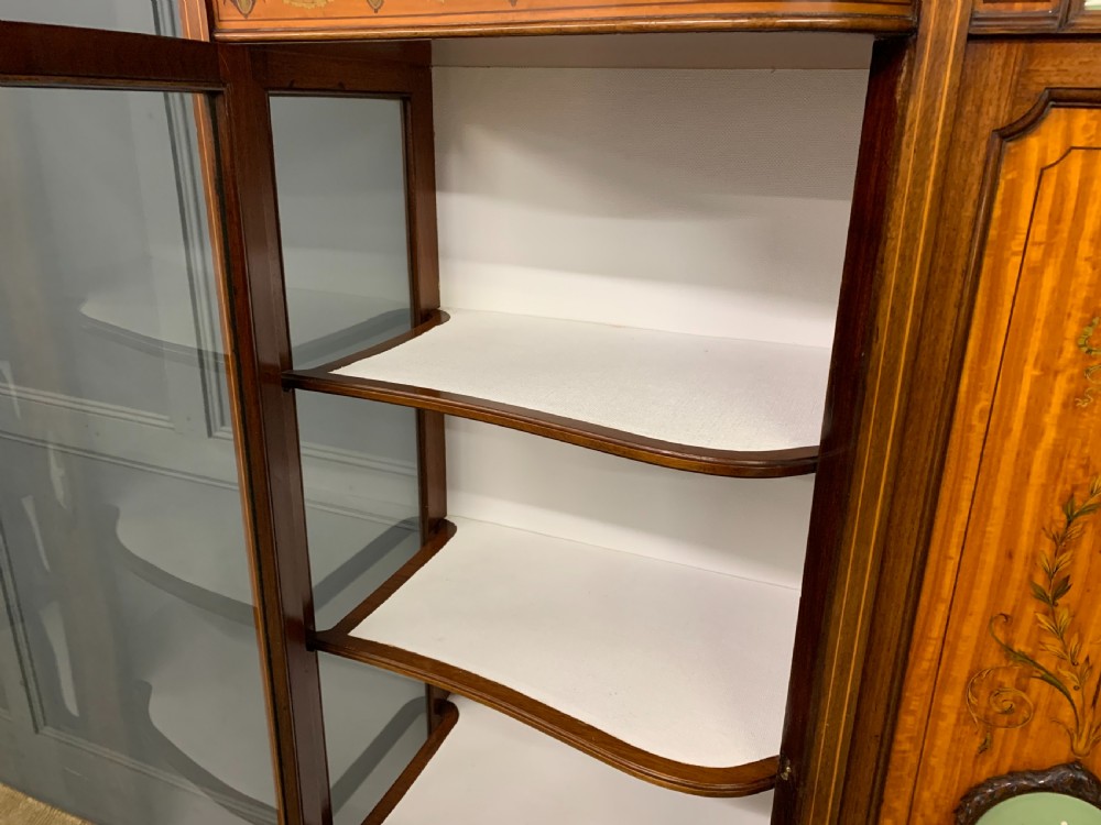 Inlaid Satinwood and Mahogany Display Cabinet View XVI