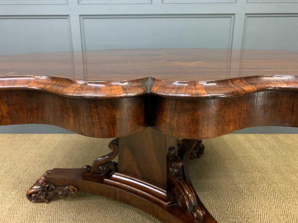 Early Victorian Shaped Top Rosewood Loo Table View XII