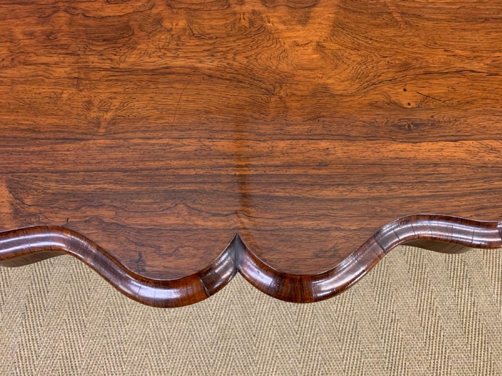 Early Victorian Shaped Top Rosewood Loo Table View XIII