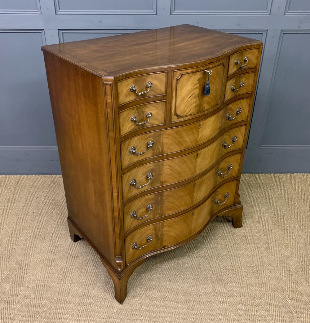 Maple & Co Serpentine Fronted Chest of Drawers