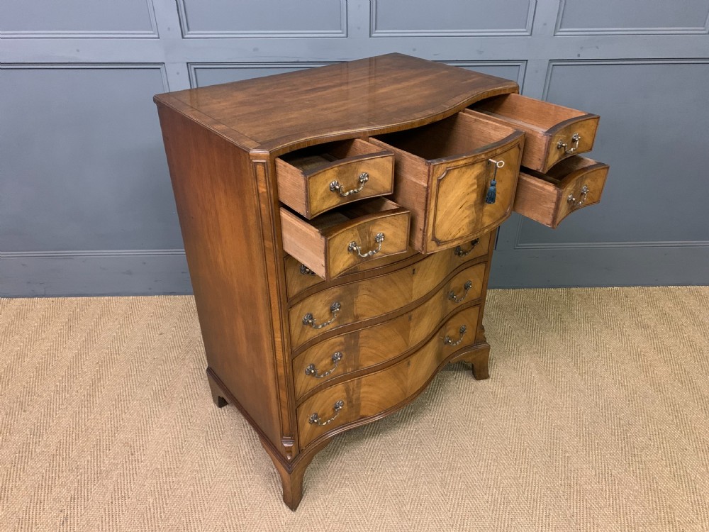 Maple & Co Serpentine Fronted Chest of Drawers View XII