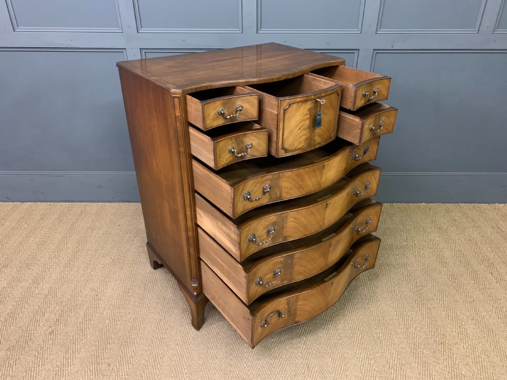 Maple & Co Serpentine Fronted Chest of Drawers View XIII