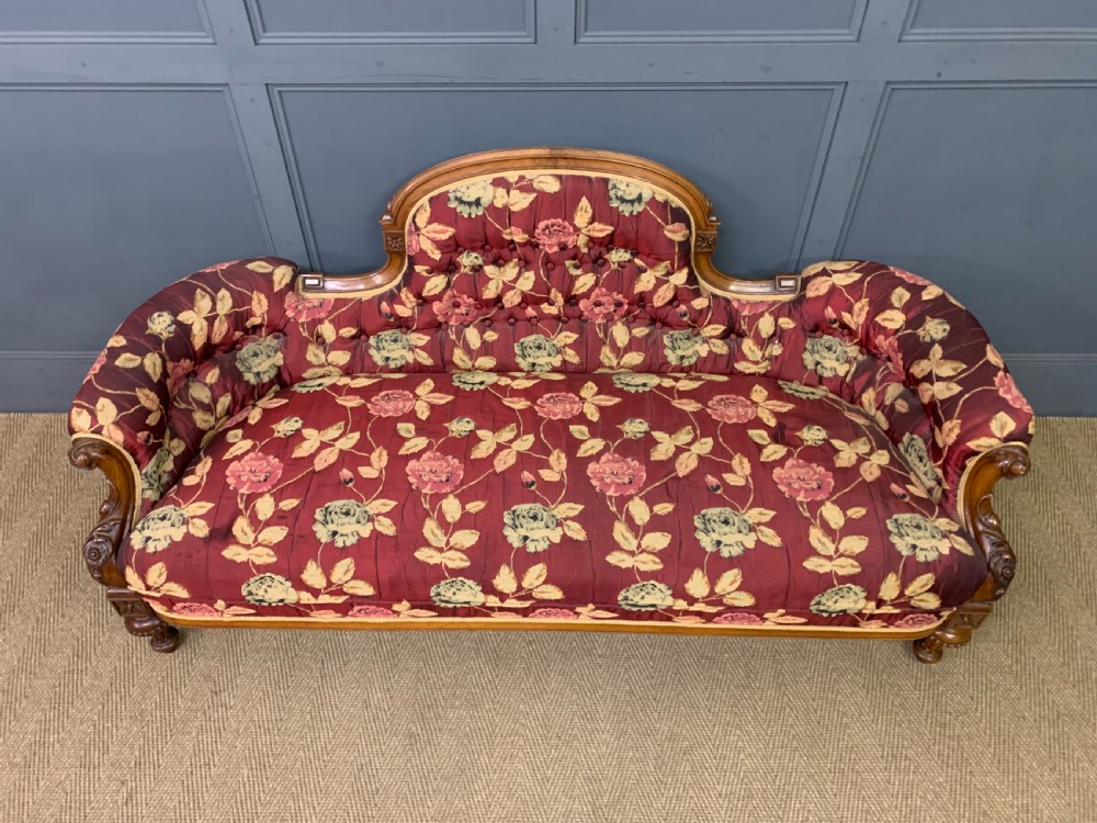 Victorian Walnut Settee View III