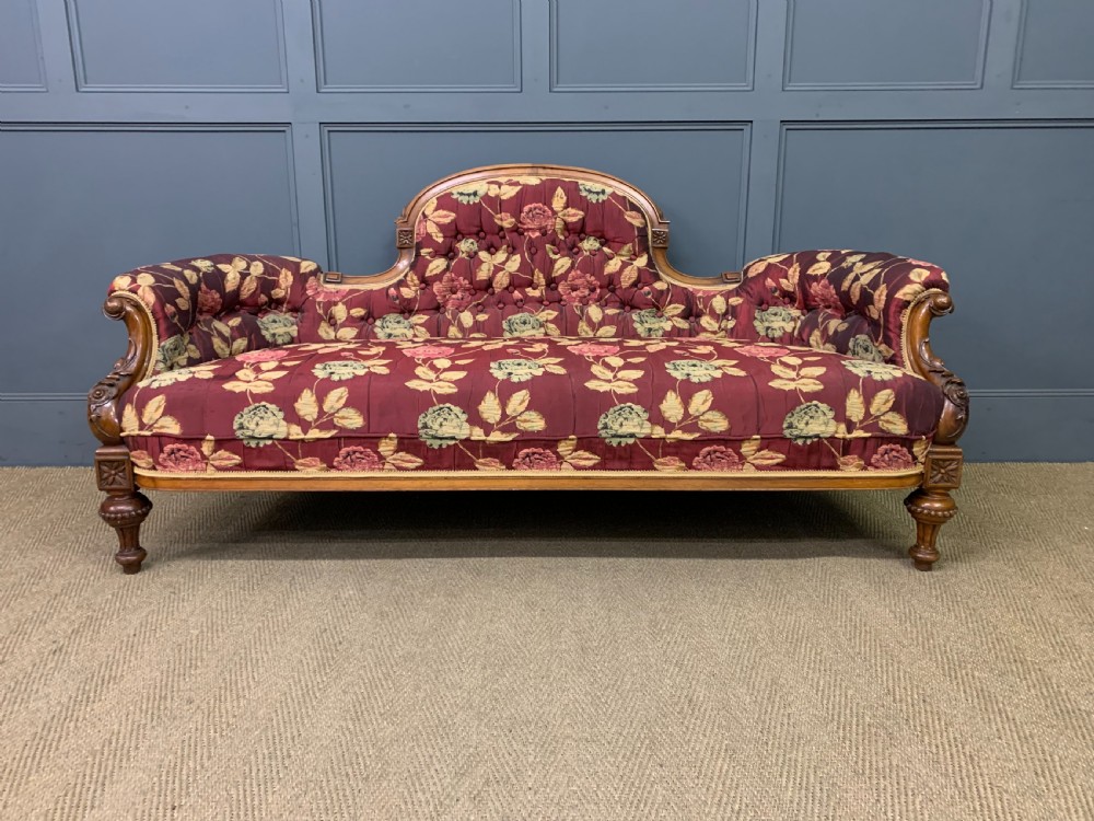Victorian Walnut Settee View IV