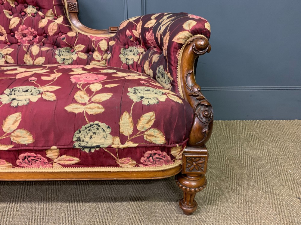 Victorian Walnut Settee View V