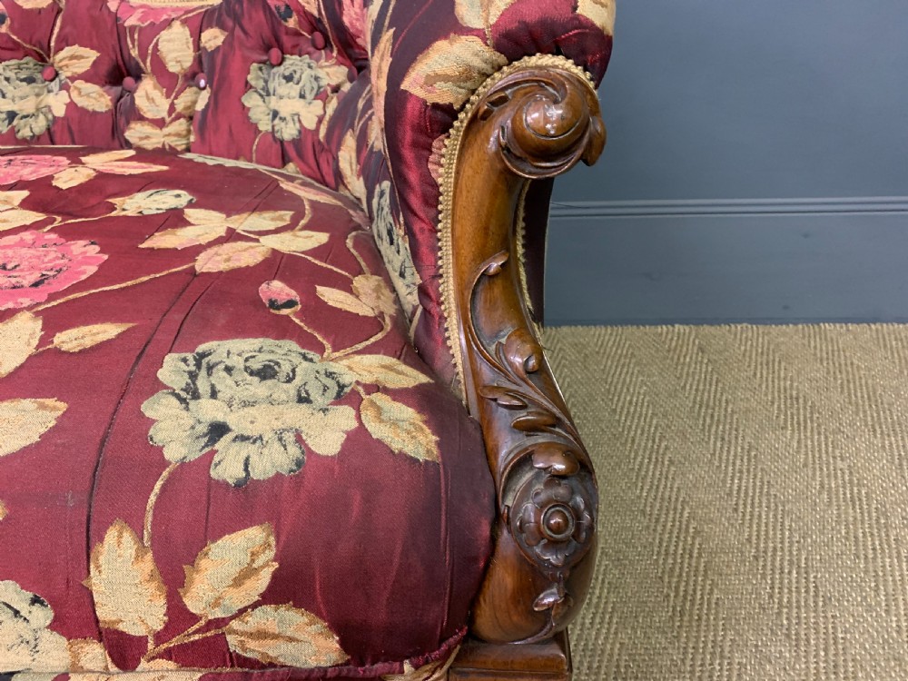 Victorian Walnut Settee View VI