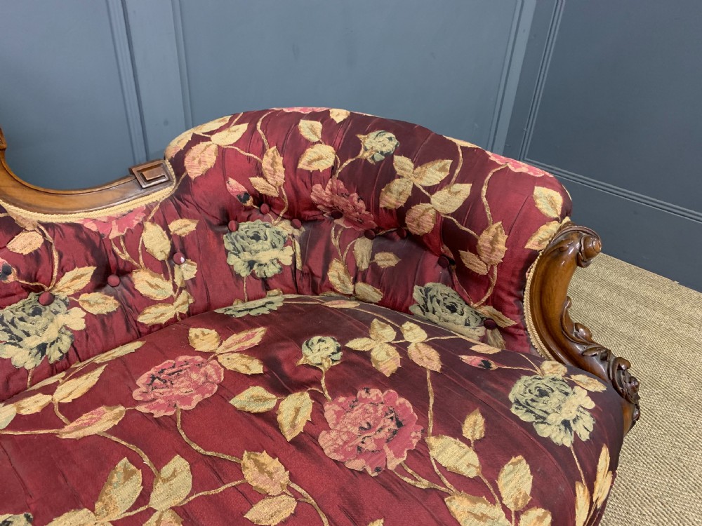 Victorian Walnut Settee View VIII
