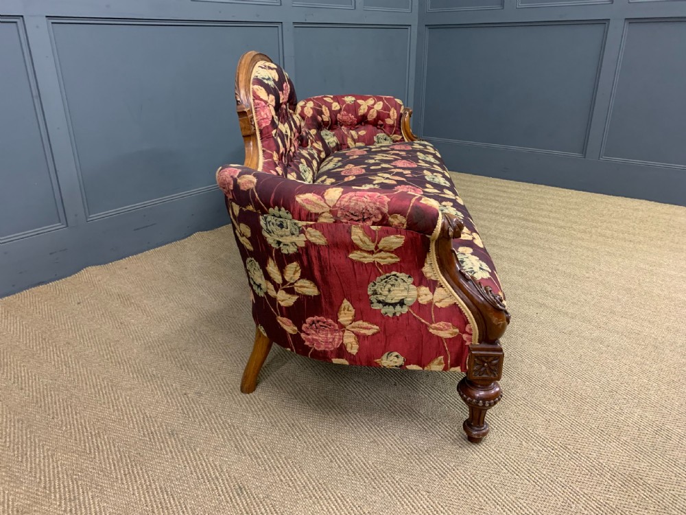 Victorian Walnut Settee View IX