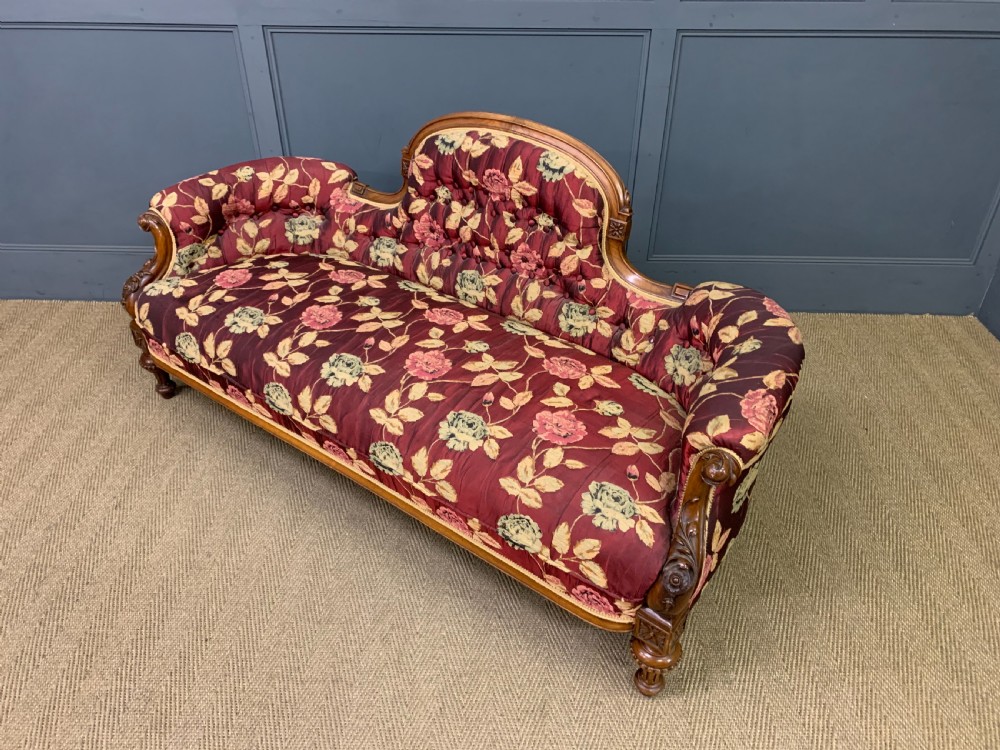 Victorian Walnut Settee View XI