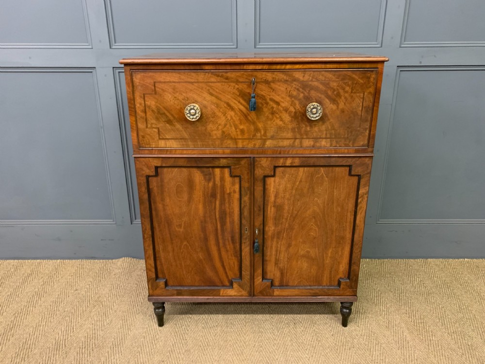 Regency Mahogany Secretaire Cabinet View III